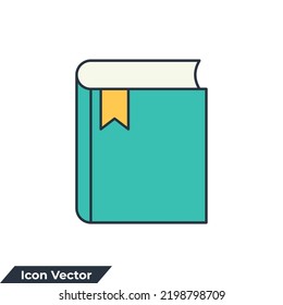 book icon logo vector illustration. book symbol template for graphic and web design collection