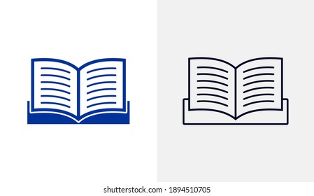 Book icon logo vector template, Education icon concepts, Creative design