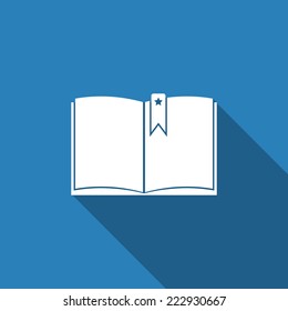 book icon with long shadow