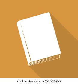 Book icon with a long shadow
