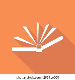 Book icon with a long shadow