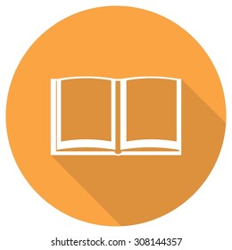 Book icon with long shadow