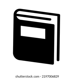 Book icon. Manual silhouette icon. Vector.