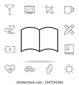 book icon. Minimal Universal Theme icons universal set for web and mobile