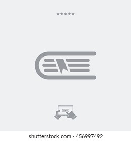 Book icon - Minimal vector icon