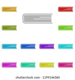 Book icon in multi color style. Simple glyph vector of education set for UI and UX, website or mobile application