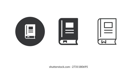 Icono de libro. Icono de serie múltiple. Pixel perfecto aislado sobre fondo blanco. Ilustración vectorial