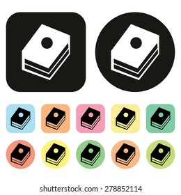 Book icon. Note icon