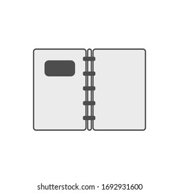 Book icon or notebook in vector form. Simple symbol from a notebook. Design diary icon vector illustration.