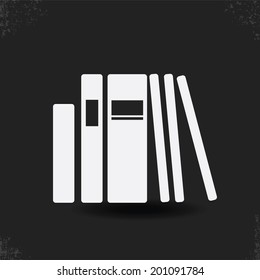 Book Icon on Black background