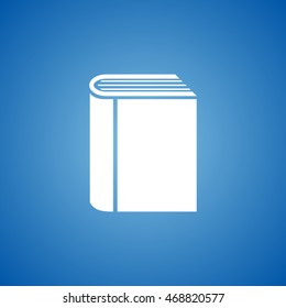 Book Icon on blue color.