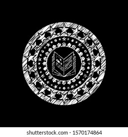 book icon on chalkboard, vector illustration, pretty design