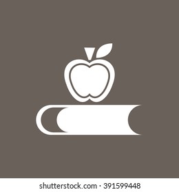 Book Icon on Dark Gray Color. Eps-10.