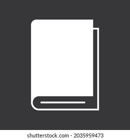 Book icon on grey background