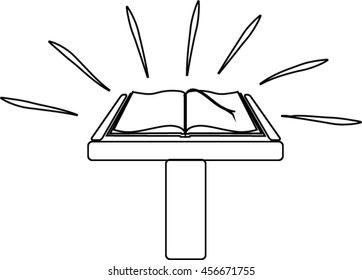 Book icon on a plinth