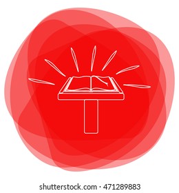 Book icon on a plinth