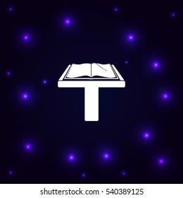 Book icon on a plinth