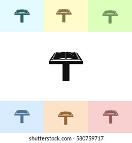 Book icon on a plinth