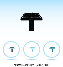 Book icon on a plinth