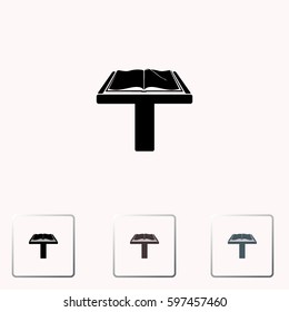 Book icon on a plinth