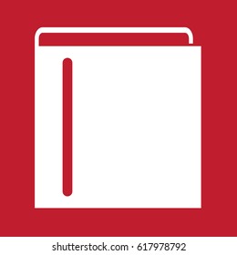 Book icon on red background