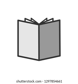 Book Icon on White Background for Graphic and Web Design. Education Element & Simple Vector Sign. Internet Concept. Trendy Symbol for Website Design Web Button or Mobile App.