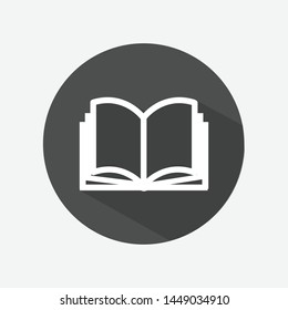 Book icon on white background.