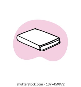icono del libro sobre el fondo blanco