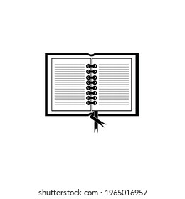 icono del libro sobre fondo blanco