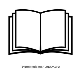 Buchsymbol auf weißem Hintergrund