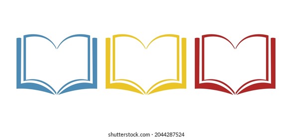 book icon on a white background, vector illustration