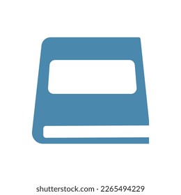 icono de libro en fondo blanco, ilustración vectorial