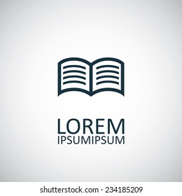 book icon on white background 
