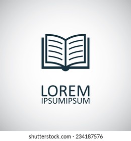 book icon on white background 