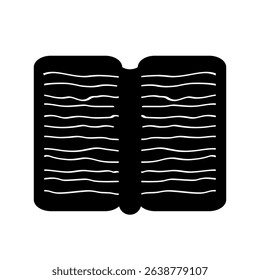 Book icon on white background. Vector illustration.