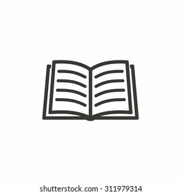 Book  icon  on white background. Vector illustration.