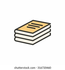 Book  icon  on white background. Vector illustration.