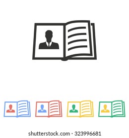 Book  icon  on white background. Vector illustration.