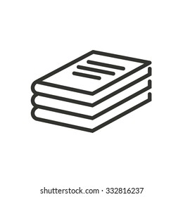 Book  icon  on white background. Vector illustration.