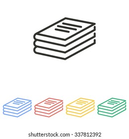Book  icon  on white background. Vector illustration.
