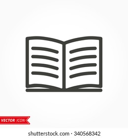 Book  icon  on white background. Vector illustration.