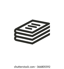 Book  icon  on white background. Vector illustration.