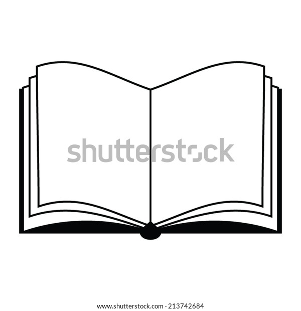 Book Icon On White Background Stock Vector (Royalty Free) 213742684