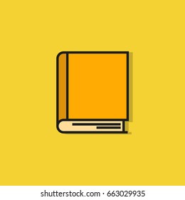 book icon on yellow background