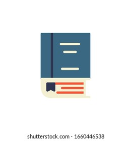 icono del libro. icono de aprendizaje en línea. perfecto para aplicaciones, web, logotipo y plantilla de presentación. diseño de icono estilo plano