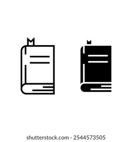 Book icon. Open, close book. Vector illsutration.