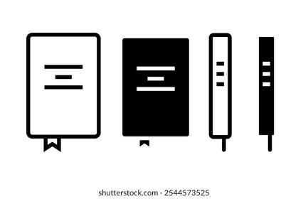 Book icon. Open, close book. Vector illsutration.