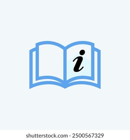 Icono de libro. Abra el símbolo del libro. Lea el ícono del Vector de instrucciones. Signo manual del usuario. Aislado sobre fondo blanco.