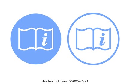 Book icon. Open book symbol. Read instruction vector icon. User manual sign. Isolated on white background.