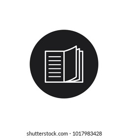 book icon, open book icon in trendy flat style 